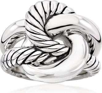 Ross-Simons Italian Sterling Silver Roped Knot Ring