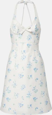 Shushu/Tong Floral halterneck cotton minidress