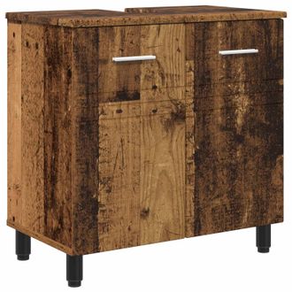 vidaXL Unidad De Tocador De Ba&ntilde;o Madera Envejecida 60 X 35 X 60 Cm Vidaxl