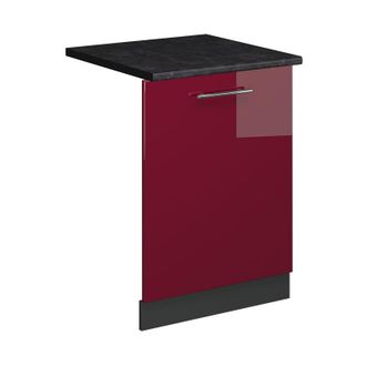 Vicco Panel Frontal Del Lavavajillas Fame-line, Rojo Burdeos Alto Brillo, 60 Cm, Et Antracita Vicco