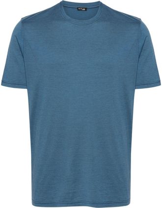 Kiton round-neck T-shirt - men - Cotton/Silk - M - Blue