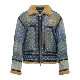 Dsquared2 Monogram Denim Jacket - - Jackets - Uomo - Blu - L
