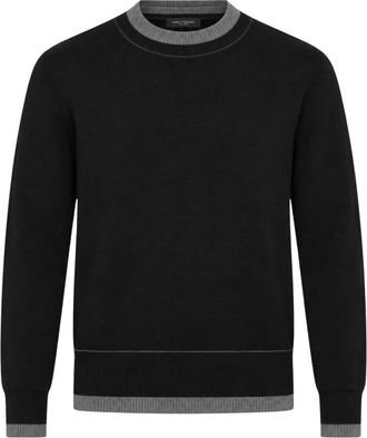 Paolo Pecora Trui met ronde hals - Heren - Truien - Zwart - Maat: XL