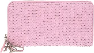 Dior Pink Leather Long Wallet (Bi-Fold) (Pre-Owned)