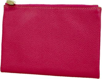 Herm&egrave;s Rose Purple Rouge Casaque Pouch (Pre-Owned)