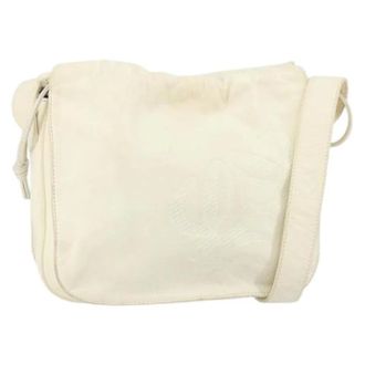 Loewe Pre-owned Bucket Bags, female, White, Size: ONE SIZE Pre-owned Leather Bucket Bag