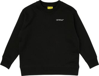 Off-white Scribble Diag Crewneck Sweatshirt - male - Off White - Kids Sweatshirts - Black - 10 Y - Kids
