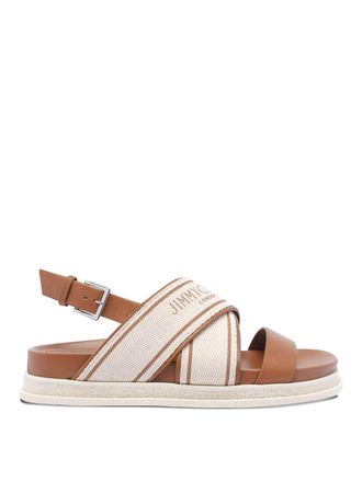 Jimmy Choo London Joa Flat Canvas Flat Sandals