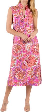 Jude Connally Kristen Maxi Dress In Stained Glass Hot Pink Gold