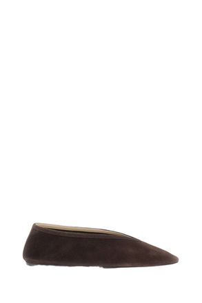 Le Monde Beryl Chocolate Suede Velvety Slipper Flats