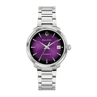 Bulova Disco Automatic Purple Dial Mens Watch 96B485