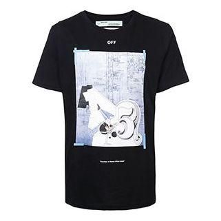 Off-white Cotton Short Sleeve Mens Logo Normal Fit OMAA027R191850081088