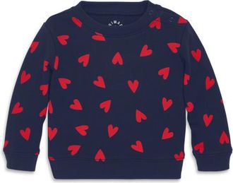 primary Baby Sweatshirt In Confetti Hearts in Navy Mini Lollipop Hearts at Nordstrom, Size 18-24M
