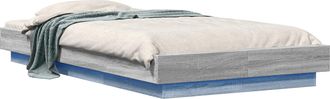 vidaXL Estructura De Cama Con Led Sonoma Gris 80 X 200 Cm Vidaxl