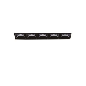 Netlighting Lika Rectangle 5 Light Trimless Recessed Downlight Black 141cm 4000K in White