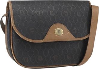 Dior Pre-owned Vintage PVC Honingraat Schoudertas - Dames - Vintage Schoudertas - Zwart - ONE Size - Leer - Vintage