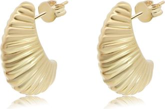 The Lovery Seashell C-Hoop Earrings