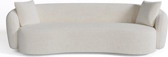 Sia Home Sof&aacute; de terciopelo gofrado crema