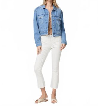 Paige Colette Crop Jeans In Golden Sand Distressed