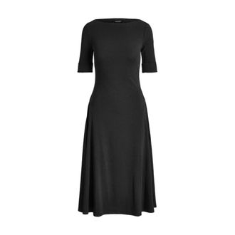 Ralph Lauren Abito midi Munzie con maniche a gomito - - Dresses - Donna - Nero - S
