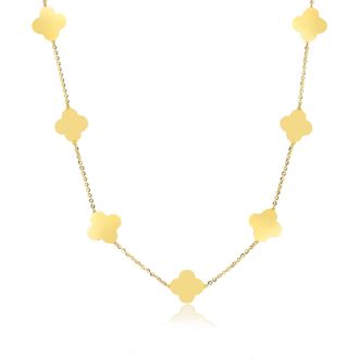 The Lovery Small Gold Clover Necklace
