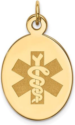 Diamond2Deal 14k Yellow Gold Non-enameled Medical Jewelry Pendant