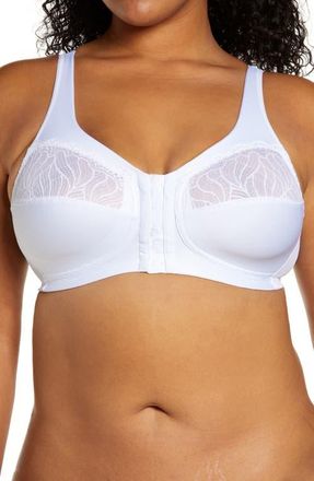 Glamorise MagicLift Front Close Full Figure Bra in White at Nordstrom, Size 42Dd