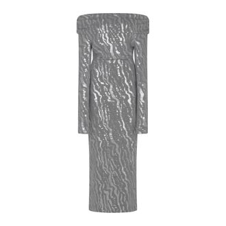 Rotate Rotate Birger Christensen, Dames, Jurken, Grijs, Maat: XL Katoen