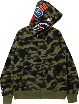 A Bathing Ape Hoodie met camouflageprint - Groen