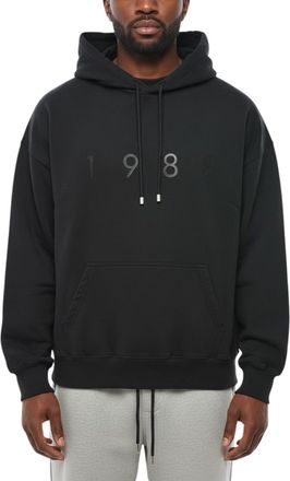 1989 STUDIO Black Relaxed Logo Hoodie