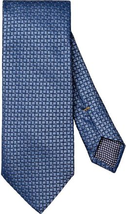 Eton Micro Geo Silk Tie in Dark Blue at Nordstrom