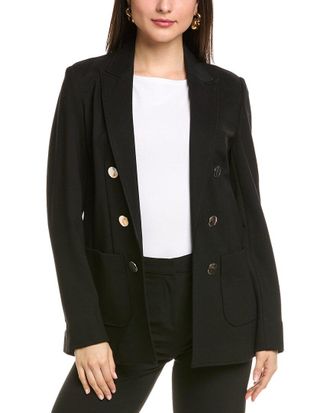 Anne Klein Compression Faux Double-Breasted Blazer