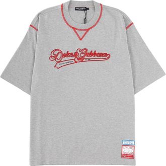 Dolce & Gabbana Grey Embroidery T-Shirt
