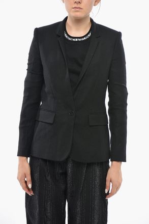 Stella McCartney Blazer in Lana con Tasche ad Alette e Rever Classico Stella McCartney