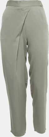 Armani Grey Stretch Crepe Elasticated Waist Pants S
