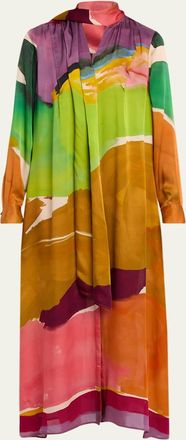 Ulla Johnson x Helen Frankenthaler Critique Silk Scarf Dress