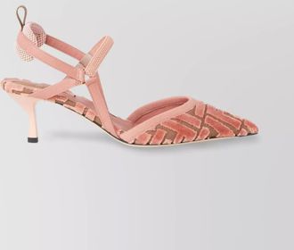 Fendi jacquard slingback pumps