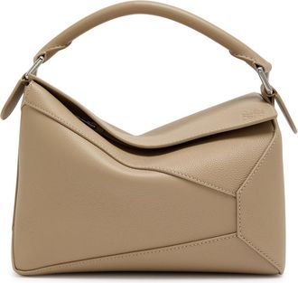 Loewe Puzzle Edge Small Leather top Handle bag - Taupe - One Size