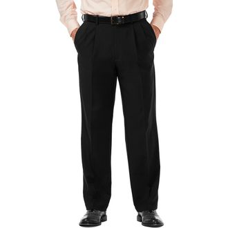 Haggar Cool 18 PRO Classic Fit Flat Front Pant in Black at Nordstrom Rack, Size 34 X 29