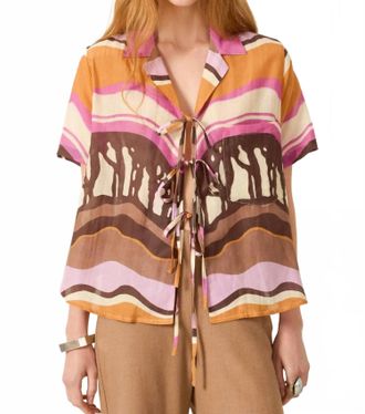 Alix of Bohemia Styla Bloomshade Shirt In Multi Color