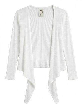 Elan Womens Bow Tie Front Cardigan In Off White