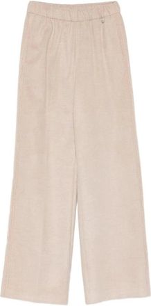 Herno Broeken, Dames, Beige, S, Wijde broek