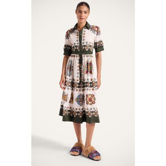 La DoubleJ Libertine Dress Plac&eacute;e in Nucleus Plac&eacute;e Off White at Nordstrom, Size Large