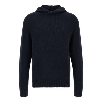 Maryya Relaxed Raglan Hooded Sweater - Heren - Hoodies - Blauw - XL - Wol - Hoodies & sweatvesten