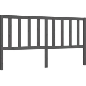 vidaXL Testiera per Letto Grigia 186x4x100cm in Legno Massello di Pino - Vidaxl