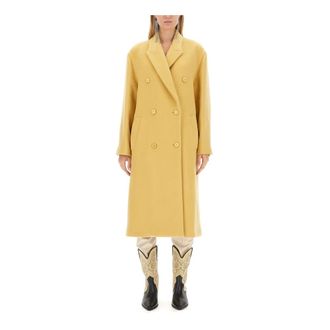 Isabel Marant Isabel Marant, Double-Breasted Coats, female, Yellow, Size: M Theodore Coat