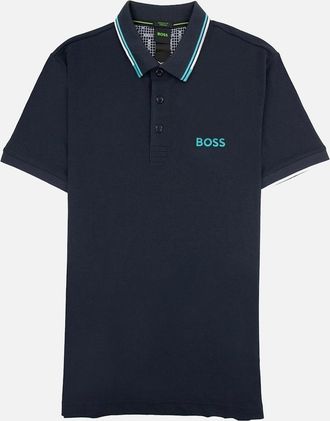 HUGO BOSS Mens Hugo Boss Paddy Pro S/s Polo Navy 403 - Black - Size: 42