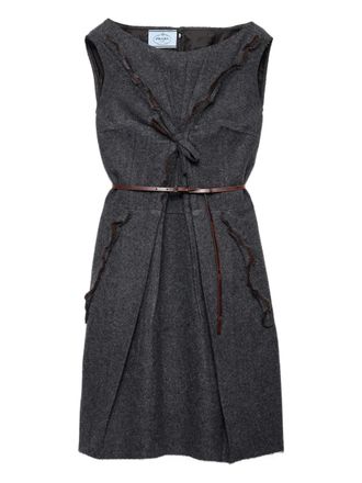 Prada Shetland wool mini dress - Grey