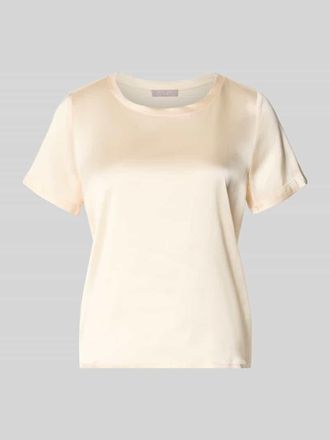 Christian Berg Blusenshirt aus Satin mit Rundhalsausschnitt in Ecru, Gr&ouml;&szlig;e 34