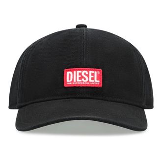 Diesel Corry-Jacq-Wash Logo Baseball Cap - Heren - Petten - Zwart - ONE Size - Katoen - Accessoires